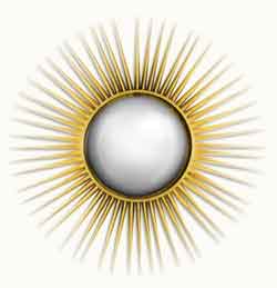 Sun mirror by Gilbert Poillerat, circa 1940
