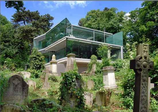 House in High Gate Cemetery, London, UK