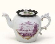 A VOLKSTEDT SILVER-MOUNTED BULLET-SHAPED TEAPOT AND COVER