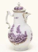 A VOLKSTEDT BALUSTER COFFEE-POT AND COVER