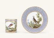A SEVRES COFFEE-CUP AND SAUCER (GOBELET 'LITRON' ET SOUCOUPE, 2 EME GRAN