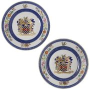 A PAIR OF CHINESE EXPORT FAMILLE- ROSE ARMORI