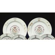 A PAIR OF CHINESE EXPORT ARMORIAL CHARGERS