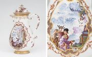  MEISSEN CHINOISERIE HALBFIGUREN BALUSTER COF
