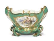 CAISSE A FLEURS 'A LA MAHON' EN PORCELAINE DE