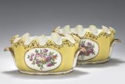 Pair of sevres glass coolers