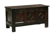 English 17th century carved oak coffer