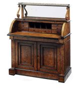 An early Victorian Cylinder bureau, mid 19th c.