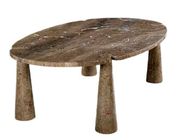 Oval grey marble dinner table