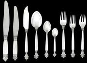 A Jensen Silver Flatware Service