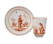  Rare Meissen beaker and saucer