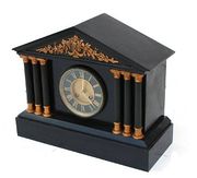 French Architectural Mantel Clock, circa 1900