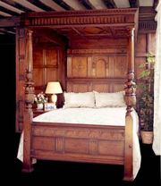 Oak Elizabethan Four Poster Bed