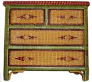 Rattan Raffles Four Drawers Chest