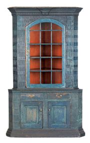 Pennsylvania Painted  Corner Cupboard,