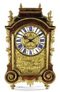 GOOD TURTLESHELL BOULLE TABLE CLOCK, JEAN AVICE, METZ
