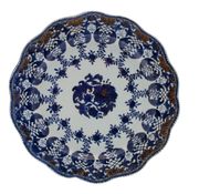 An 18th century Chinese export blue and gilt painted plate 38.5cm wide
Estimate