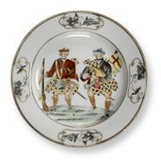 CHINESE EXPORT 'SCOTSMAN' PLATE
CIRCA 1745-50
