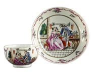 CHINESE EXPORT TEACUP AND SAUCER

CIRCA 1775-85
