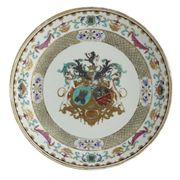 A CHINESE EXPORT ARMORIAL SAUCER DISH
CIRCA 1736-40
