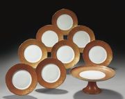 A 20TH CENTURY SEVRES PORCELAIN PART DESSERT SERVICE