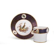 A TOURNAI CAN AND SAUCER FROM THE DUC D'ORL