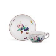 A TOURNAI CUP AND SAUCER, CIRCA 1760