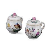 A PAIR OF TOURNAI CUSTAND CUPS AND COVERS, CIRCA 1775]
