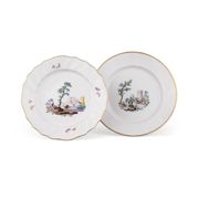 TWO TOURNAI PLATES, CIRCA 1760