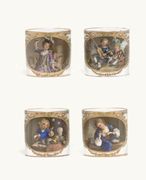 FOUR MEISSEN (MARCOLINI) COFFEE-CUPS AND SAUCERS