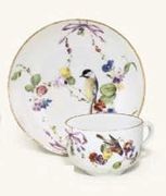  PAIR OF KLOSTER-VEILSDORF TEACUPS AND SAUCERS