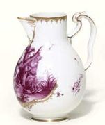 A FRANKENTHAL BALUSTER COFFEE-POT