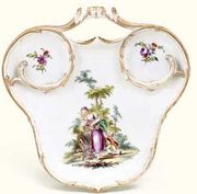 A GOTHA TREFOIL-SHAPED TETE-A-TETE TRAY