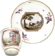 A STRASBOURG COFFEE-CUP AND SAUCER