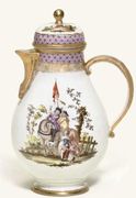 A KLOSTER VEILSDORF BALUSTER COFFEE-POT AND COVER