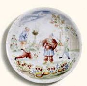 A Meissen Hausmalerei Saucer