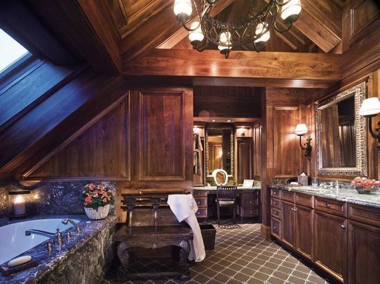 A bathroom in a luxury chalet in Vail