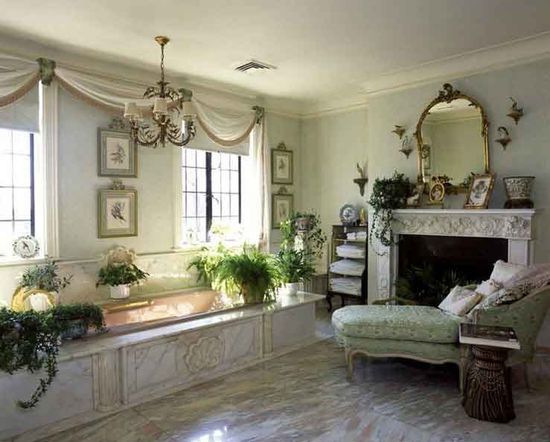A bathroom in a luxury estate in New Canaan