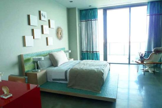 A colorful bedroom