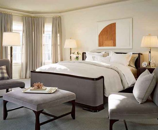 A bedroom designed by Barbara Barry