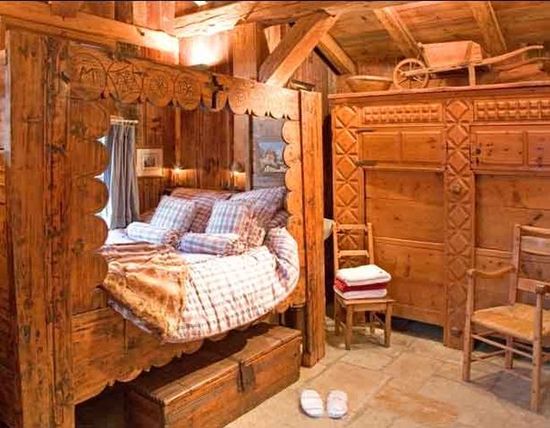 An Alpine style bedroom