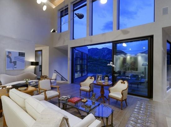 A contemporary style living room in Aspen