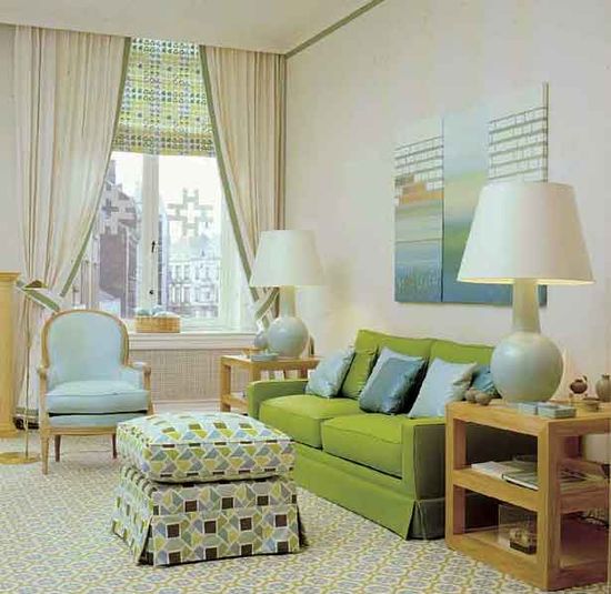 A living room designed by David Hicks